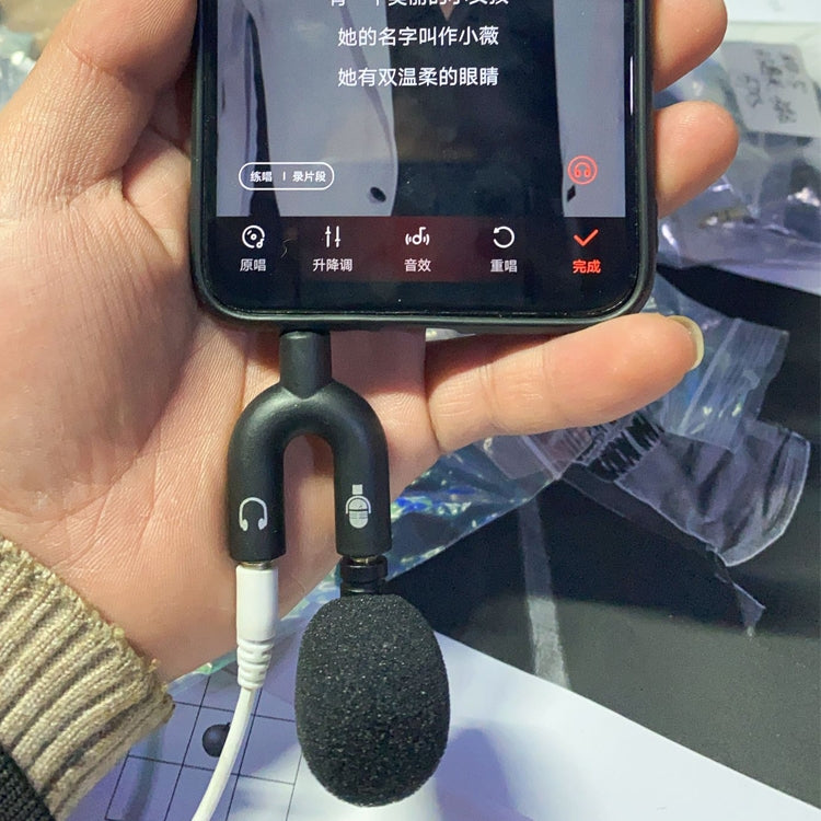 ZJ052MR-01 4 Level Pin 3.5mm Mobile Phone Tablet Game Machine Mini Straight Microphone, 4 Level Pin