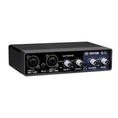 TEYUN Q-22 USB Computer Free Srive Microphone External Sound Card, Q-22