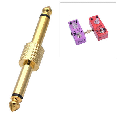 6.35mm 1/4 inch Male to Male Guitar Effect Pedal Connector Electric Pedal Board Adapter