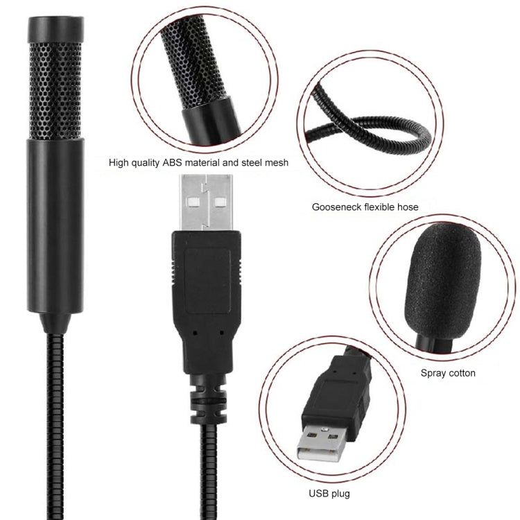 Yanmai SF-558 Mini Professional USB Studio Stereo Condenser Recording Microphone, Cable Length: 15cm