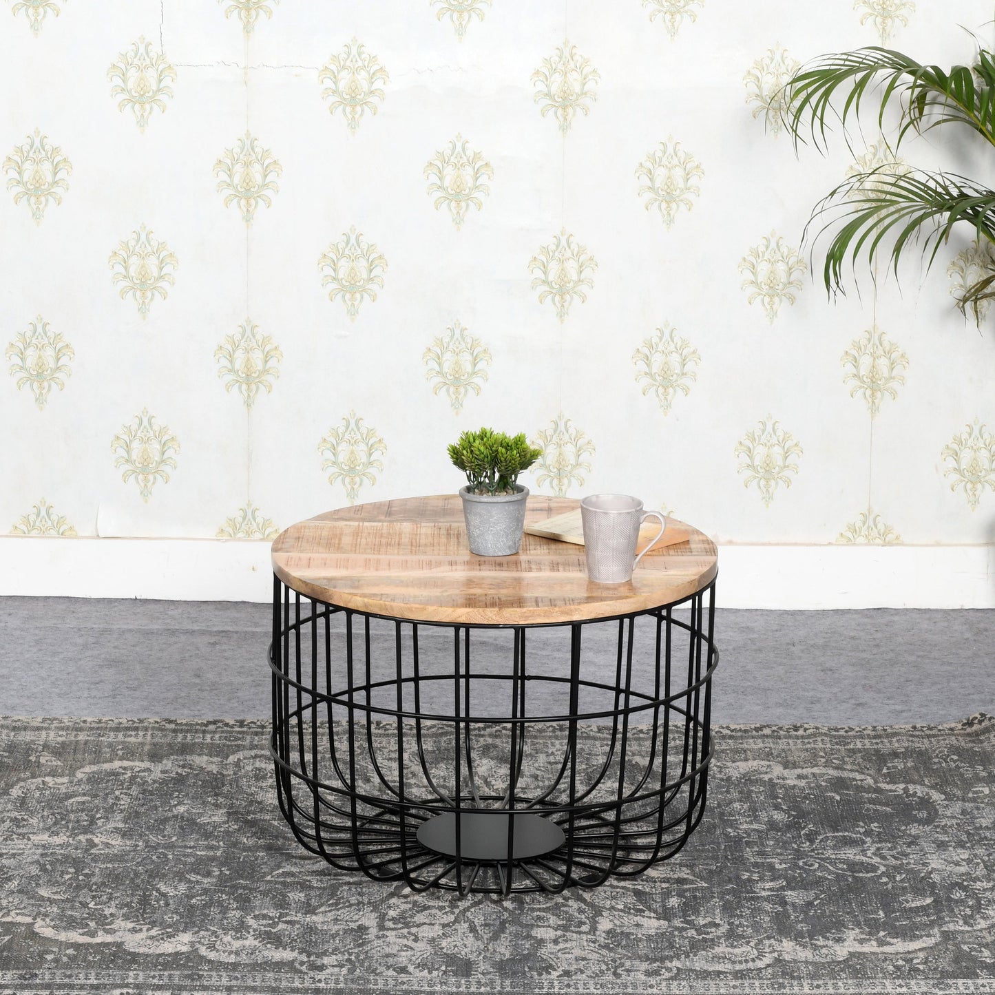 Merlin Mango Wooden Wire Coffee Table