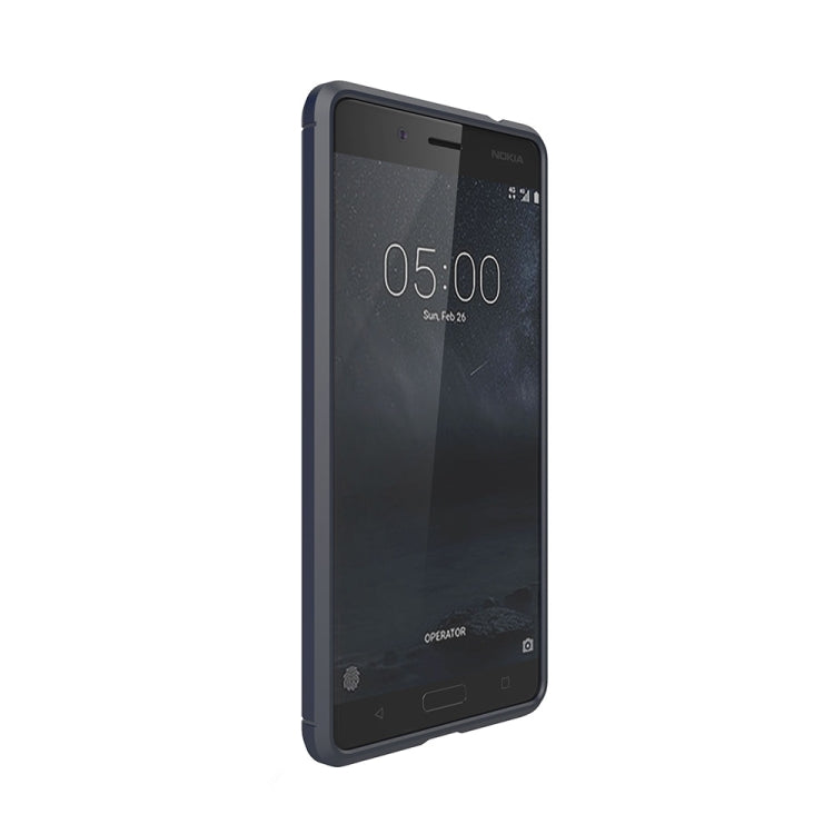 For Nokia 5 Brushed Carbon Fiber Texture Shockproof TPU Protective Cover Case, Nokia 5