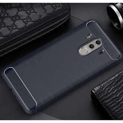 For Huawei  Mate 10 Pro Brushed Texture Carbon Fiber Shockproof TPU Rugged Armor Protective Case , For Huawei Mate 10 Pro, For Mate 10 Pro