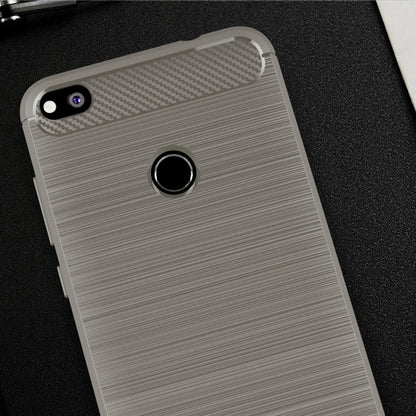 For Huawei  P8 Lite (2017) Brushed Carbon Fiber Texture Shockproof TPU Protective Case, Huawei P8 Lite (2017)