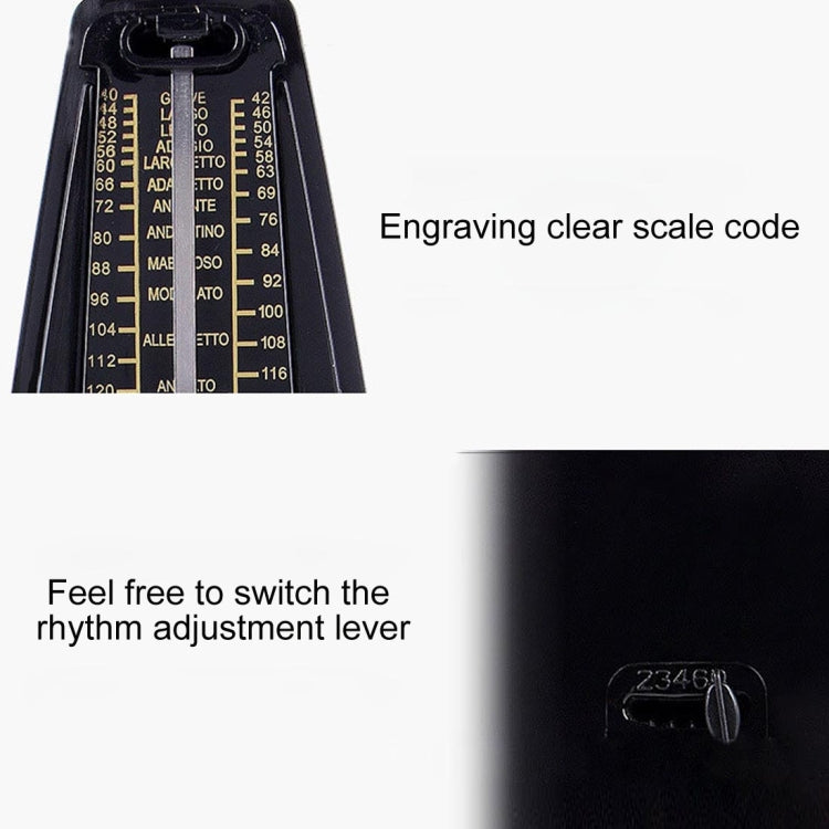 Piano Guitar Drum Violin Zither Universal Mechanical Metronome, Classic Version, Classic Version