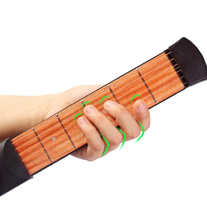 6 Fret Portable Pocket Guitar Practice Tool Gadget for Beginner Chord Fingering Practice Tool, 6 Fret Fingering Practice Tool