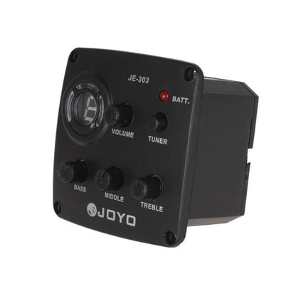 JOYO JE-303 Guitar Pickup 3-Band EQ Preamp Tuner Pickup Equalizer with Tuning Function, JE-303
