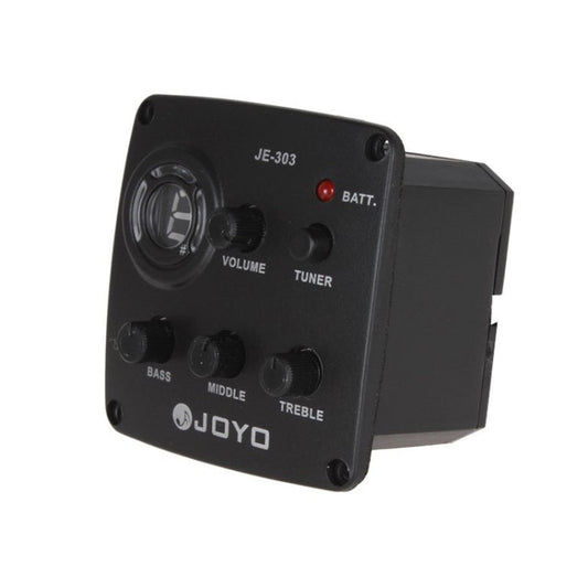 JOYO JE-303 Guitar Pickup 3-Band EQ Preamp Tuner Pickup Equalizer with Tuning Function, JE-303