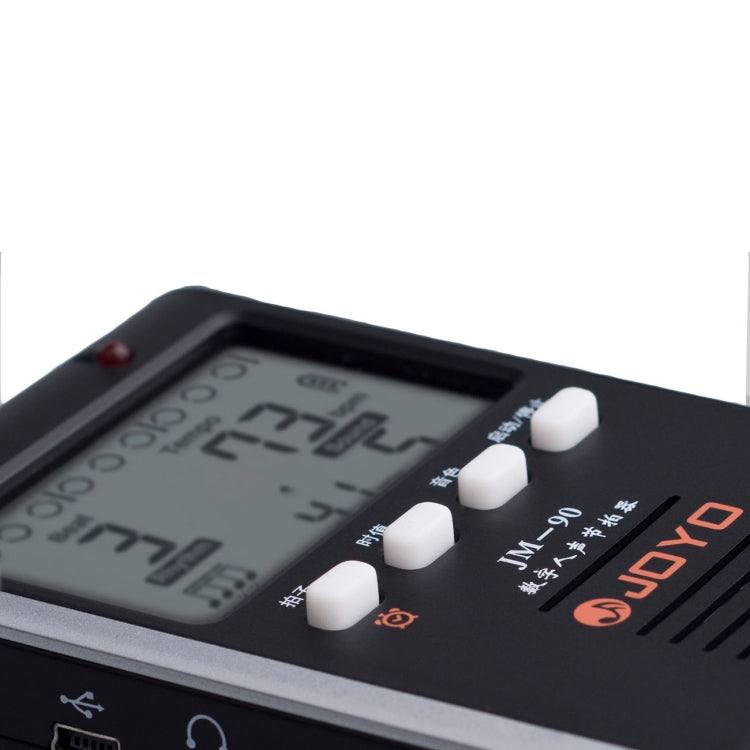 JOYO JM-90 Mini Portable Rechargeable Clip-on LED Indicator Electronic Digital Metronome Tone Generator Tuner for Guitar Violin Ukulele, JM-90 (Black), JM-90 (White)
