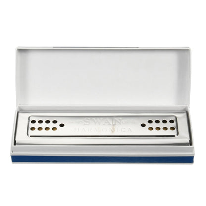 Swan SW24-12A 24-holes Double-sided Harmonica Beginner Polyphony Box Adult Children Beginners Performance, SW24-12A 24-holes Polyphonic Harmonica