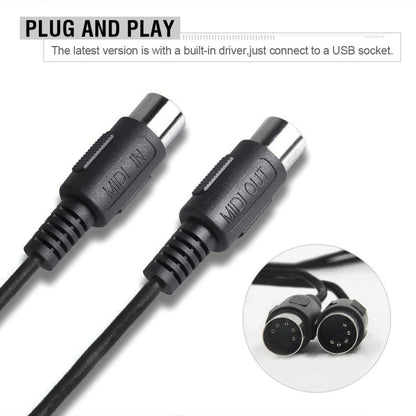 WERSI UM-18 USB MIDI Cable MidiPort Midi Cable Electric Piano Electronic Drum Music Editing Line, Length: 2m