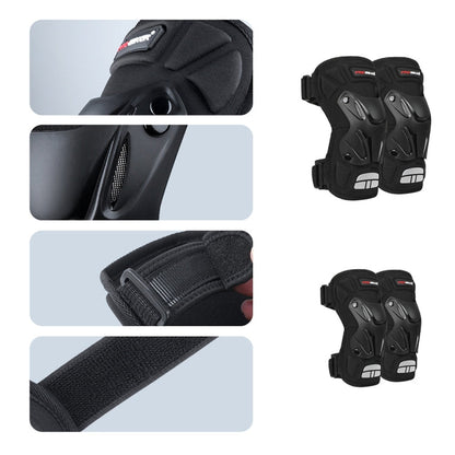 PRO-BIKER 2 in 1 Outdoor Sports Knee Pad Hiking Ski Motorcycle Bicycle Riding Protective Gear with Reflective Strip, PRO-BIKER 2 in 1 Knee Pad