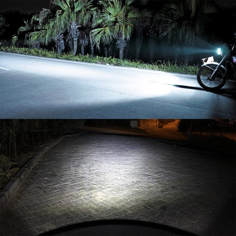 BA20D DC12V / 7.4W Motorcycle LED Headlight with 24LEDs SMD-3030 Lamp Beads, BA20D Style 2 (White Light), BA20D Style 2 (Yellow + White)