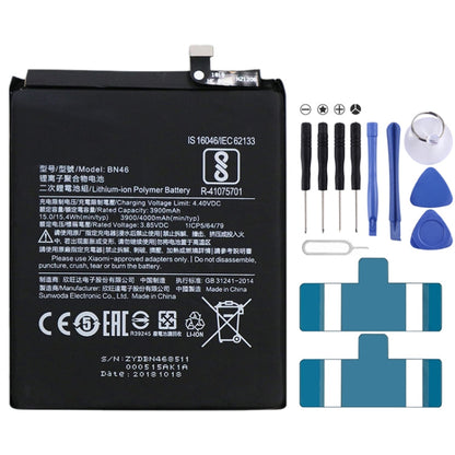 BN46 3900mAh Li-Polymer Battery for Xiaomi Redmi 7 / Redmi Note 6 / Redmi Note 8 / Redmi Note 8T, For Xiaomi Redmi 7
