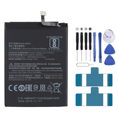 3900mAh BN44 for Xiaomi Redmi 5 Plus Li-Polymer Battery, For Redmi 5 Plus