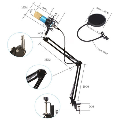 BM-800 Network K-Song Dedicated High-end Metal Shock Mount Microphone Set, BM800 Kit Black, BM800 Kit Pink, BM800 Kit Blue