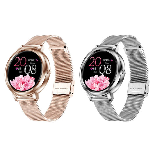 1.09 inch IPS Color Screen IP67 Waterproof Smart Watch, Support Sleep Monitoring / Heart Rate Monitoring / Blood Pressure Monitoring / Multi-sports Mode, Style: Steel Strap, Steel Strap (Gold)