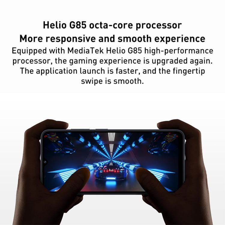 5000mAh Battery, Face Identification, 6.71 inch MIUI 13 MediaTek Helio G85 Octa Core up to 2.0GHz, Network: 4G, Dual SIM, Not Support Google Play, 6GB+128GB