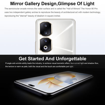Triple Back Cameras + Dual Front Cameras, Screen Fingerprint Identification, 6.78 inch Magic UI 7.1 Android 13 Qualcomm Snapdragon 8+ Gen 1 Octa Core up to 3.0GHz, Network: 5G, OTG, NFC, Not Support Google Play, Honor 90 Pro 5G 12GB+256GB