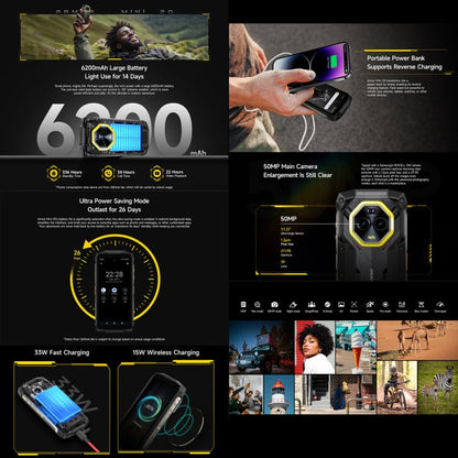 Ulefone Armor Mini 20, Night Vision, 8GB+256GB, IP68/IP69K Rugged Phone, 4.7 inch Android 14 MediaTek Dimensity 6300 Octa Core, Network: 4G, NFC, OTG, Armor Mini 20