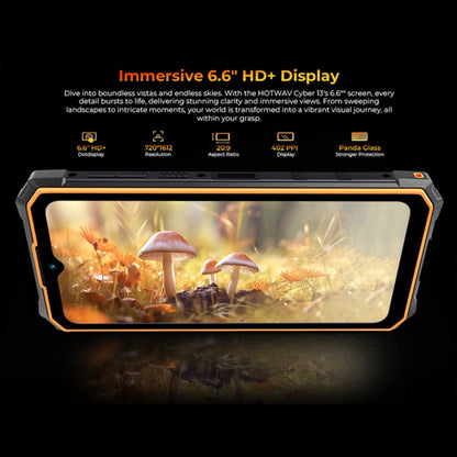 HOTWAV CYBER 13, IP68/IP69K Rugged Phone, 8GB+128GB, 10800mAh, 6.6 inch Android 14.0 Unisoc T606 Octa Core, Network: 4G, NFC, OTG