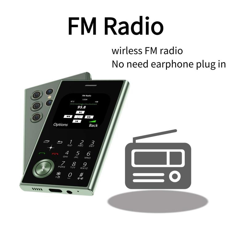 V8 Card Mobile Phone, 2.01 inch, MTK6261D, Support Bluetooth, FM, Torch, GSM, Dual SIM