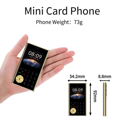 V8 Card Mobile Phone, 2.01 inch, MTK6261D, Support Bluetooth, FM, Torch, GSM, Dual SIM