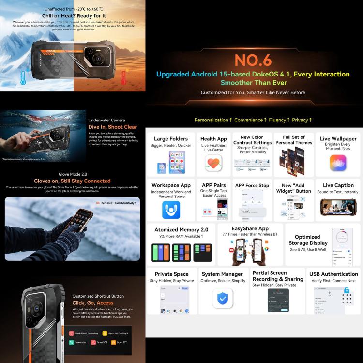 Blackview Oscal Pilot 3 5G Rugged Phone, 12GB+256GB, Night Vision Camera, 6.56 inch Android 15 MediaTek Dimensity 6300 Octa Core, Network: 5G, OTG, NFC
