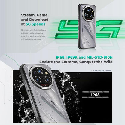 Oukitel WP62 Rugged Phone, 16GB+512GB, 108MP Camera, Fingerprint Identification, 6.6 inch Android 15 MediaTek Dimensity 7025 Octa Core, NFC, OTG, Network: 5G, 16GB+512GB
