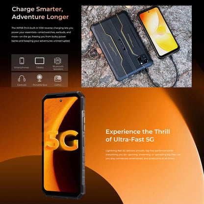 Oukitel WP58 Pro Rugged Phone, 8GB+256GB, Side Fingerprint Identification, 6.7 inch Android 15 UMS9621S Octa Core, NFC, OTG, Network: 5G, 8GB+256GB