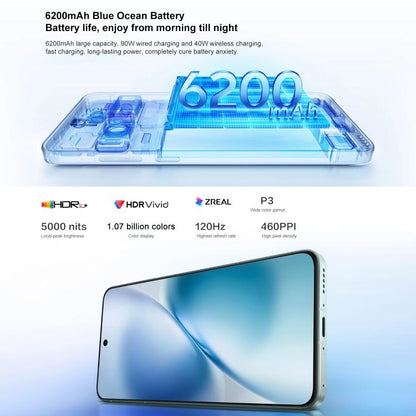 vivo X200s, 12GB+256GB, Face ID / 3D Ultrasonic Fingerprint, 6.67 inch OriginOS 5 / Android 15 Dimensity 9400+ Octa Core, OTG, NFC, Network: 5G, Support Google Play, 12GB+256GB