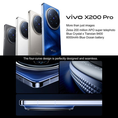 vivo X200 Pro, 16GB+1TB, Face ID / Screen Fingerprint Identification, 6.78 inch Android 15 Dimensity 9400 Octa Core, OTG, NFC, Network: 5G, Support Google Play, X200 Pro, 16GB+1TB