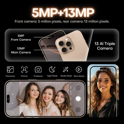 i16 Pro Max / A08A, 3GB+64GB, 6.73 inch Screen, Face Identification, Android 8.1 MTK6753 Octa Core, Network: 4G, Dual SIM, EU Plug, i16 Pro Max / A08A, EU Plug