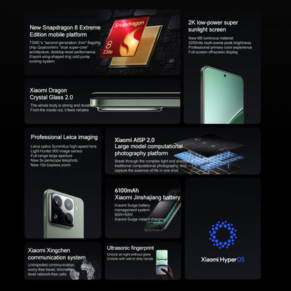 Xiaomi 15 Pro, 16GB+512GB, 6.73 inch Xiaomi HyperOS 2 Snapdragon 8 Elite Octa Core 3nm up to 4.32GHz, NFC, Network: 5G, Xiaomi 15 Pro, 16GB+512GB