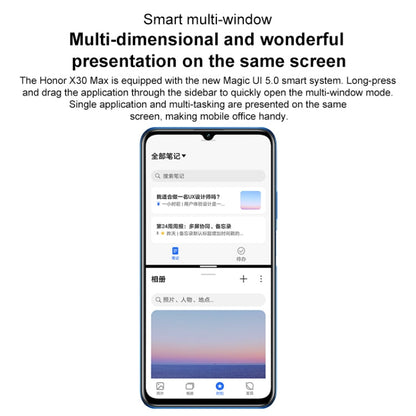 Dual Back Cameras, Side Fingerprint Identification, 5000mAh Battery, 7.09 inch Magic UI 5.0 (Android R) Dimensity 900 Octa Core up to 2.4GHz, Network: 5G, NFC, Not Support Google Play, X30 Max 5G 8GB+128GB