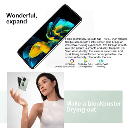 Dual Back Cameras, Side Fingerprint Identification, 6.9 inch + 1.04 inch HarmonyOS 3.0 Snapdragon 778G Octa Core up to 2.42GHz, Network: 4G, OTG, NFC, Not Support Google Play, 128GB Silver, 128GB Pink, 128GB Mint Green, 128GB Obsidian Black