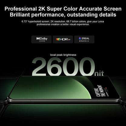Quad Leica Back Cameras, In-screen Fingerprint Identification, 5000mAh Battery, 6.73 inch 2K OLED MIUI 14 Qualcomm Snapdragon 8 Gen2 Octa Core 4nm up to 3.19GHz, Network: 5G, NFC, Wireless Charging Function, 16GB+1TB
