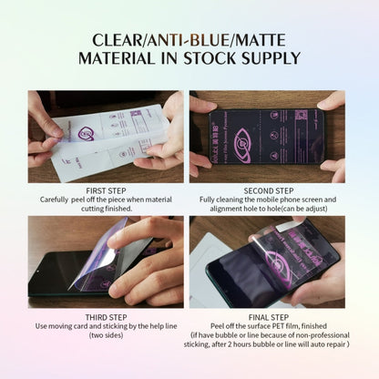 50 PCS 12 x 18cm Phone HD TPU Soft Hydrogel Film Supplies for Intelligent Protector Cutter, 12 x 18cm HD Film