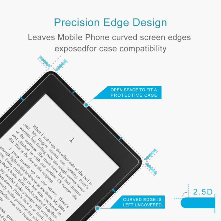 9H 2.5D HD Explosion-proof Tempered Glass Film for Amazon Kindle Paperwhite Lite, HD