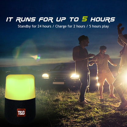 T&G TG168 Portable Wireless Bluetooth V5.0 Stereo Speaker with Handle, Built-in MIC, Support Flashing LED Light & TF Card & U Disk & AUX IN & FM, TG168
