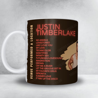 Justin Timberlake Setlist Mug - Toyota Center, Houston, TX, USA - December 4th, 2024