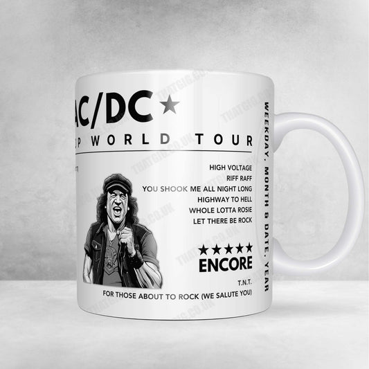 AC/DC Setlist Mug - Etihad Stadium, Melbourne - February 15th, 2010
