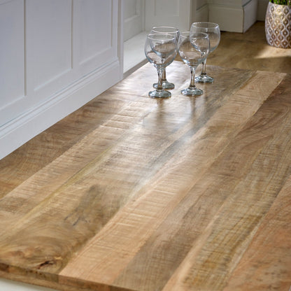 Bianco Solid Mango Wood White Dining Table 170Cm