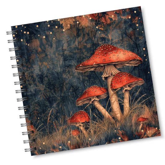 Magical Mushrooms Square Notebook