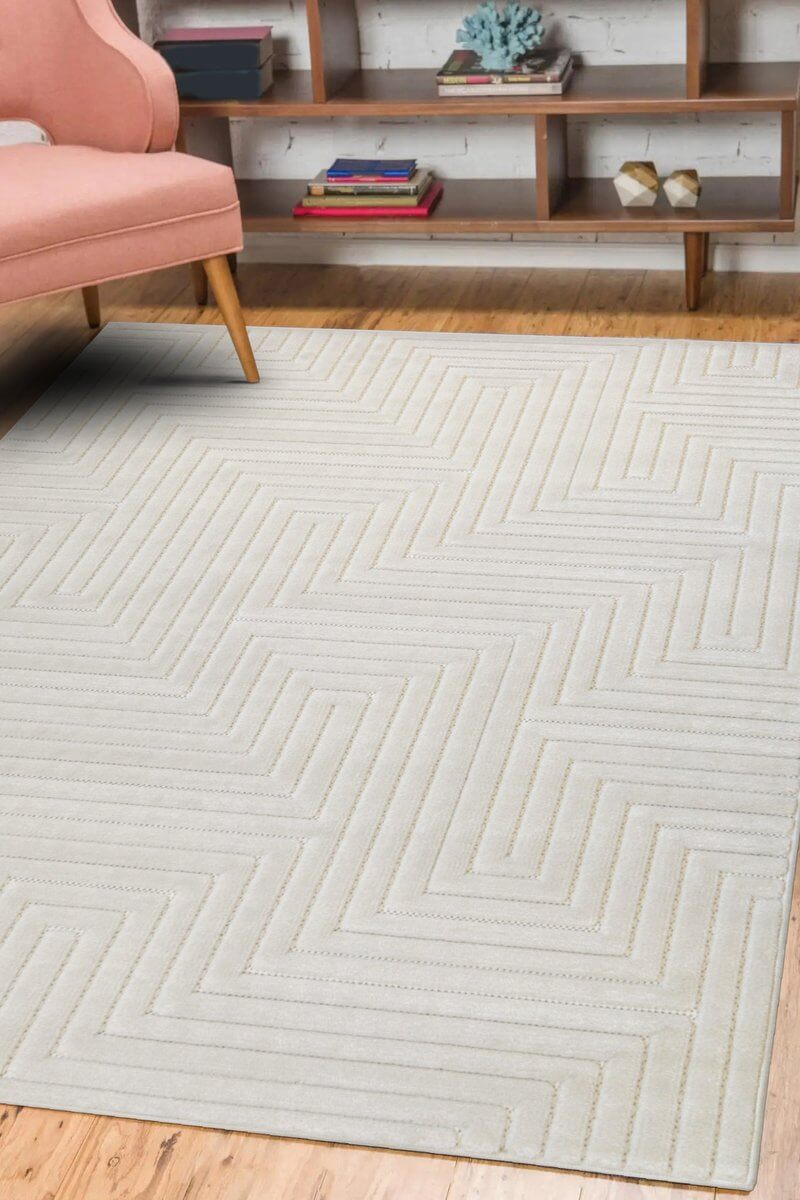 Malmo Maze Rug – Geometric 3D Textured Design