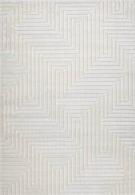 Malmo Maze Rug – Geometric 3D Textured Design