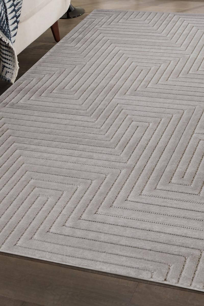 Malmo Maze Rug – Geometric 3D Textured Design