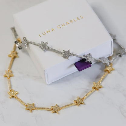 Margot Sparkling Star Choker | 18k Gold Plated