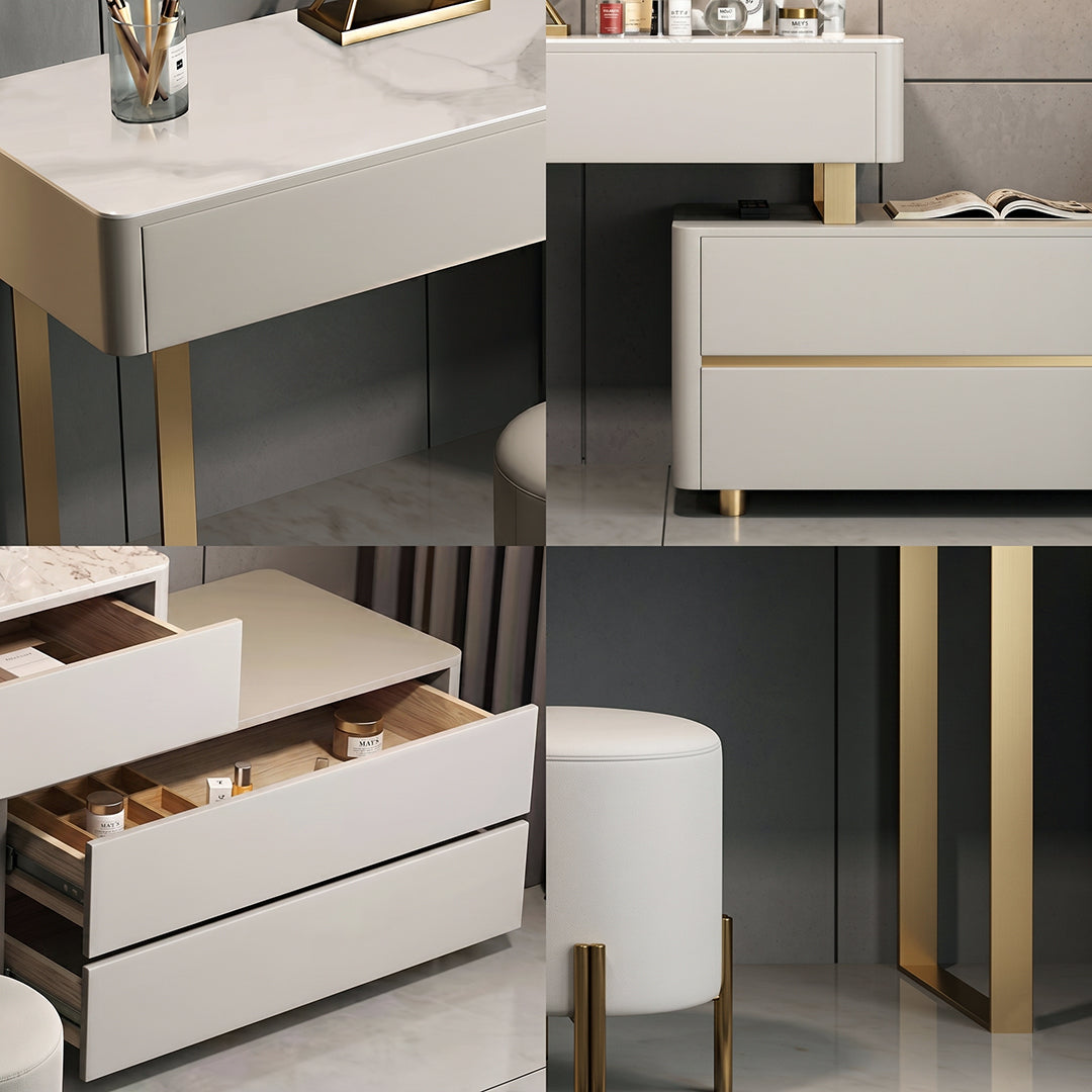 Maynard Dressing Table With Sideboard With LED Mirror