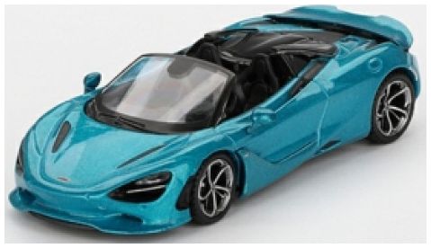 McLaren 750S Spider Belize Blue (LHD) (Blister Packaging) 1:64 Scale MINI GT Diecast Model